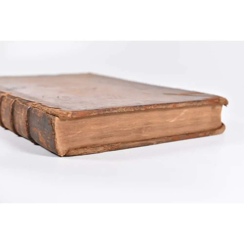 Antique 1718 Sir Edward Lutwyche Legal Reports Leather Bound Rare Law Book